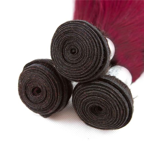 Peenoll Bundles Human Hair 18 20 22 Inch Straight Wave Human Hair Bundles Brazilian Burgundy 99J 12A Unprocessed Brazilian Virgin Quick Weave for Black Women