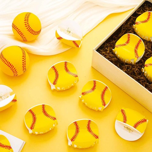 Yuxung 12 Pcs Softball Hair Clips Gifts for Team Softball Hair Accessories for Women Medium Size Non Slip Sports Barrettes with Strong Grip for Women Players Team Gifts
