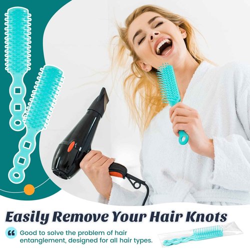 Lauwell 72 Pcs Hair Brushes in Bulk for Homeless, Hair Brush Bulk Nylon Bristles Brush Vent Hair Brush for Curly Wavy Hair Blow Drying Separating Styling Detangling Suitable for Travel Shelter Hotel