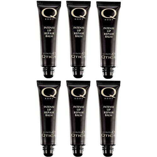 Qtica Intense Lip Repair Balm - Set of 6 by QTICA Beeswax Smooth Creamy Texture Restorative Lip Gel for Dry, Chapped Lips Instant Hydration, Softness