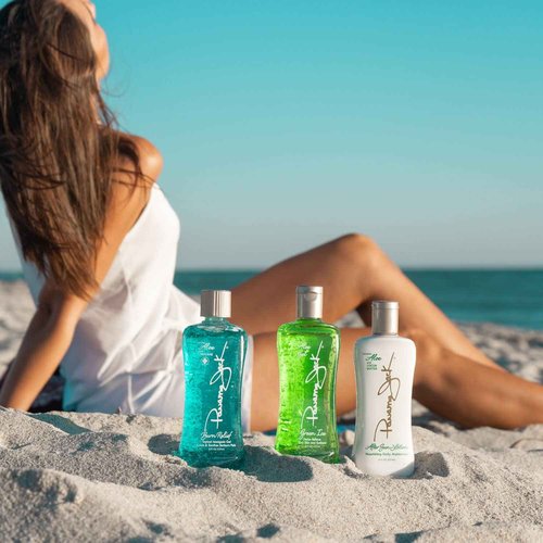 Panama Jack Green Ice Gel - Aloe Vera After Sun Formula Contains No Alcohol, Helps Preserve Tan, Relieves & Moisturizes Dry Skin & Sunburn, 8 FL OZ (Pack of 6)