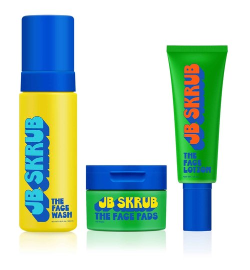 JB SKRUB Face Care Set: The Face Lotion, Pads and Wash for Kid,Tween and Teen Boys - Confidence in Every Pump, Pad, and Wash