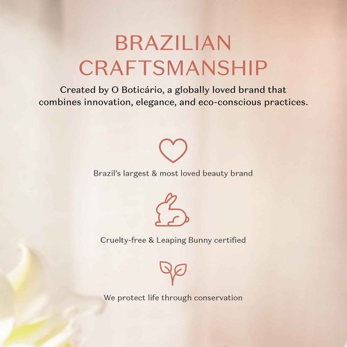 O Boticário Lily Gardenia Satin Body Cream, Intense Hydration and Sophisticated Perfume, 8.8 Ounce (250g)