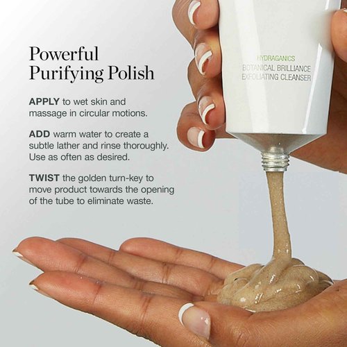 Ogee Botanical Brilliance Exfoliating Cleanser - High Performance Facial Cleanser and Face Exfoliator - Certified Organic - Made in USA