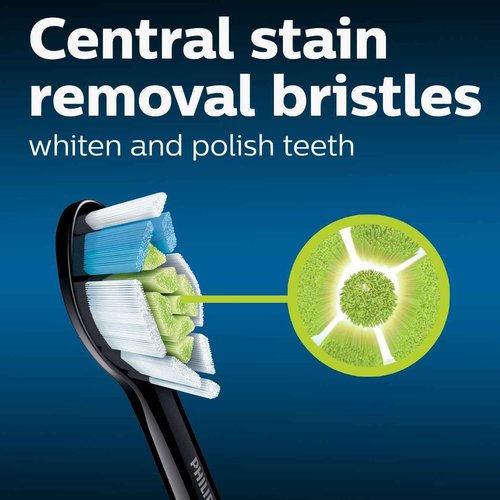 Philips Sonicare Genuine G3 Premium Gum Care Replacement Toothbrush Heads, 2 Brush Heads, Black, HX9052/95 & Genuine W DiamondClean Toothbrush Heads, 2 Brush Heads, Black, HX6062/95