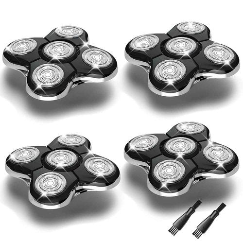 4Pack Shaver Replacement Head Compatible with Remington Balder Pro Head Shaver ModelSPR-XR7000,with 2 Sweeping Brush