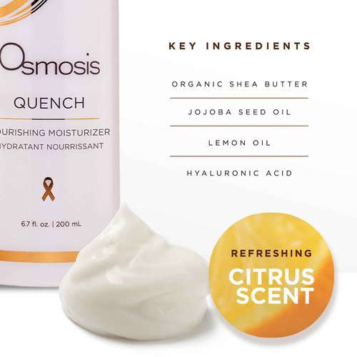 OSMOSIS QUENCH Daily Hydrating Facial Moisturizer Face Lotion with Jojoba Oil, Shea Butter, and Hyaluronic Acid, For Dry To Normal Skin, 1.69 Fl Oz