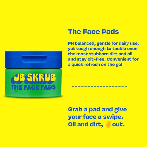 JB SKRUB Face Care Set: The Face Lotion, Pads and Wash for Kid,Tween and Teen Boys - Confidence in Every Pump, Pad, and Wash