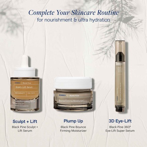 Korres Black Pine Sculpt & Lift Face Serum, Daily Facial Serum for Women and Men, Tightening and Hydrating Skin Care for Fine Lines and Wrinkles, Supports Collagen & Elastin, 1.01 Fl Oz
