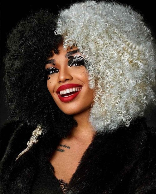 CURLCRAZY Curly Wig with Bangs for Black Women Short Kinky Curly Wig 14inch Afro Hair Halloween Party Christmas Cosplay Wigs (F1B/60)
