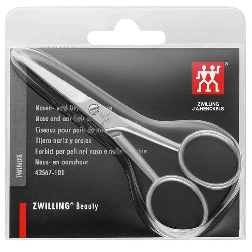 ZWILLING Nose Facial Hair Scissors, Durable Stainless Steel, Matte, Premium Facial Care, 105 mm