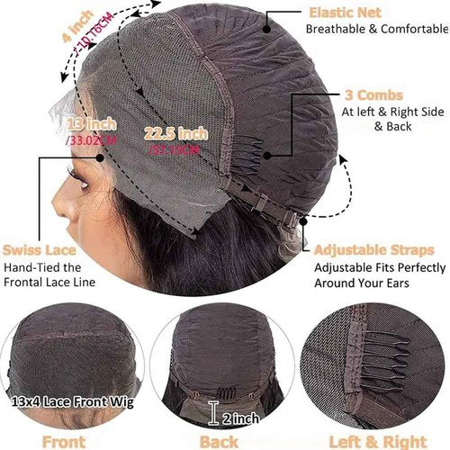 TIRALI Short Bob Wig Human Hair 13x4 Straight Hd Lace Front Wigs Human Hair 200 Density Black Glueless Wigs Human Hair Pre Plucked Short Bob Wigs for Women 12 Inch