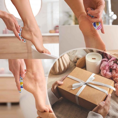 PYD Life 9 Pack Sublimation Glass Foot File Blanks,Reusable Foot Scrubber Dead Skin Remover,Nano Crystal Foot Scrubber Dead Skin Remover with Protective Case,Perfect Gifts for Beauty Enthusiasts