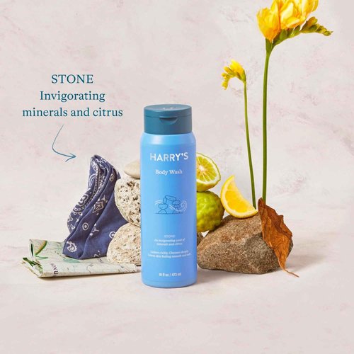 Harry's Men's Body Wash, 18 Fl oz (Pack of 4) | Men's Body Wash and Shower Gel Variety Pack - Stone, Redwood, Fig & Spring Scent | Sulfate-Free for Men