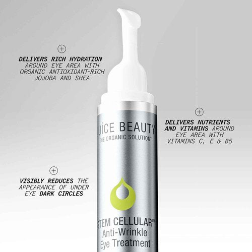 Juice Beauty Stem Cellular Anti-Wrinkle Eye Treatment - 15 mL - Reduces Look of Fine Lines + Dark Circles - Vegan, Cruelty Free