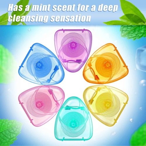 Patelai 100 Boxes Dental Floss Bulk Each 54 Yards/50 M Mint Waxed Mini Travel Size Tooth Floss Picks Pack Individually Wrapped for Adults Homeless Teeth and Gum Protection