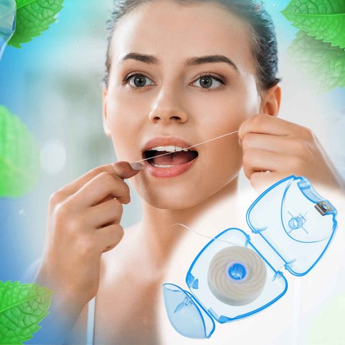 Patelai 100 Boxes Dental Floss Bulk Each 54 Yards/50 M Mint Waxed Mini Travel Size Tooth Floss Picks Pack Individually Wrapped for Adults Homeless Teeth and Gum Protection