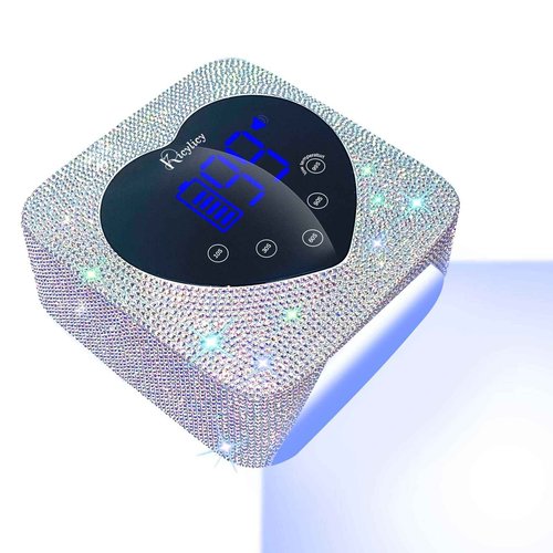 UV LED Nail Lamp for Nails, Kicylicy UV Nail Lamp 72W,Cordless UV Nail Lamp for Gel Polish, Rechargeable Diamond LED Nail Dryer with 5 Timer Settings, Touch Control&Auto Sensor for Salon&Home