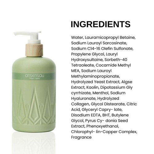 Moisturizing Body Wash for Sensitive Skin Women & Men, Full Body Washes with Hot Spring Yeast, Green Algae & Kaolin from Japan, Natural Body Wash, Daily Use, 2EA, Each 10.1 Fl Oz