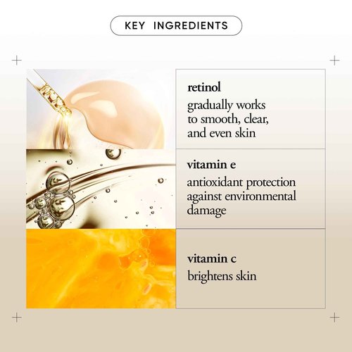 philosophy help me retinol night treatment - with vitamin C & E - promotes collagen enhancement, reduces fine lines, clears pores, improves skin tone & texture - 1 fl oz