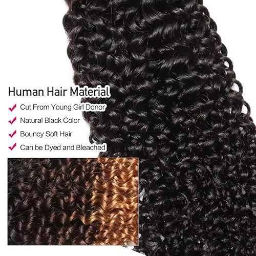VIPbeauty 3C4A Burmese Curly Human Hair Bundles 24 Inch 1 Curly Bundles Unprocessed Burmese Raw Hair Extension Real Human Hair 16A Natural Color