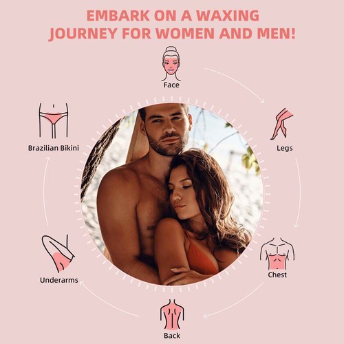 GIRLEARLE 2-Pack Hard Wax Beads, 2.5lb Aloe for Brazilian Bikini & Sensitive Skin, 2.5lb Rose for Face & Body, Legs, Eyebrow, Facial Coarse Hair