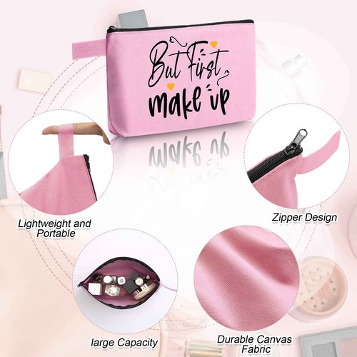 Reginary 60 Pieces Canvas Makeup Bags Bulk Cute Travel Cosmetic Pouch Multipurpose Blank Small Toiletry Bag DIY with Zipper for Women Teens Operation Christmas Gifts Items, 15 Colors(8.6 x 5 x 2 Inch)