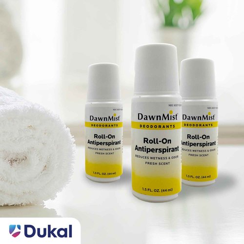 Dukal RD15 Dawn Mist Antiperspirant Deodorant, 1.5 oz, Roll-On, Fresh Scent, Travel Size, Pack of 96
