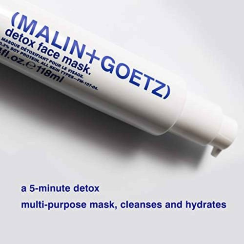MALIN+GOETZ Detox Face Mask | 5-Minute Oxygenating Gel | Camellia Leaf, Vitamins C & E, Soy & Squalane | Purifies, Brightens, Hydrates | Vegetarian, Cruelty-Free | Allure Beauty Award Winner (4 Fl Oz)