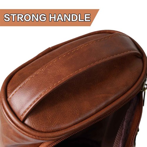 KaKuLan Travel Toiletries Bag for Men, Water-Resistant Dopp Kit, PU Leather Shaving Pouch Organizer, Men's Utility Organizer Bag, Multi-Compartment Travel Makeup Bag for Accessories