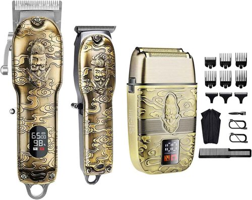 Suttik Hair Clippers for Men Professional, Cordless Clippers &Trimmers & Shavers Set, Barber Clippers for Hair Cutting, Beard Trimmer Hair Cutting Kit with T-Blade Close Cutting Trimmer