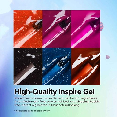 modelones Color Changing Gel Nail Polish Set 6 Colors, Sheer Pink Glitter Temperature Mood Changing Blue Green Orange Gel Polish Soak Off Nail Art Design Kit Manicure Salon DIY Gift