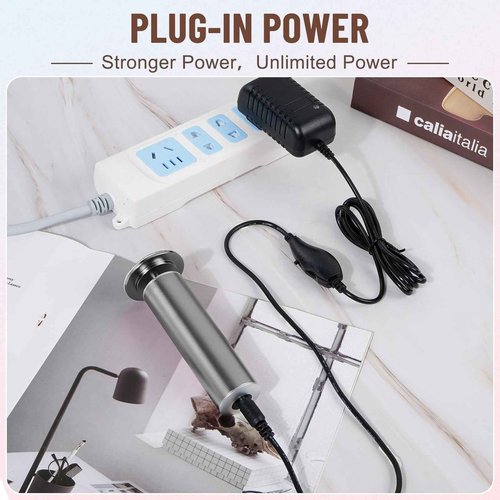 Dermawave Electric Foot File Callus Remover for Feet, Professional Foot Scrubber Sander Grinder for Dead Skin Cracked Heel, Pedicure Tool with 60 Sandpaper Discs for Men & Women