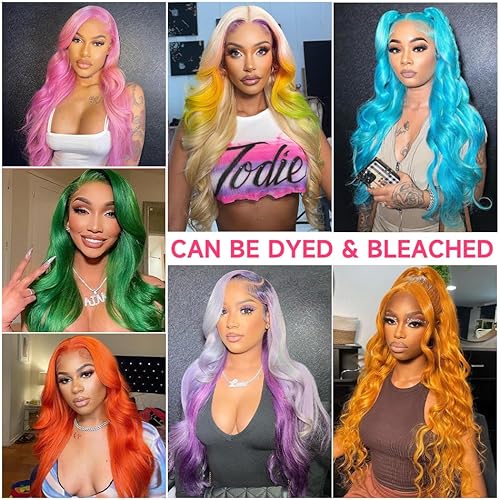 613 Lace Front Wig Human Hair 13x6 Transparent Lace, 613 Body Wave Lace Front Wig Human Hair, 200% Density Lace Front Wigs Pre Plucked with Natural Hairline (26 Inch)