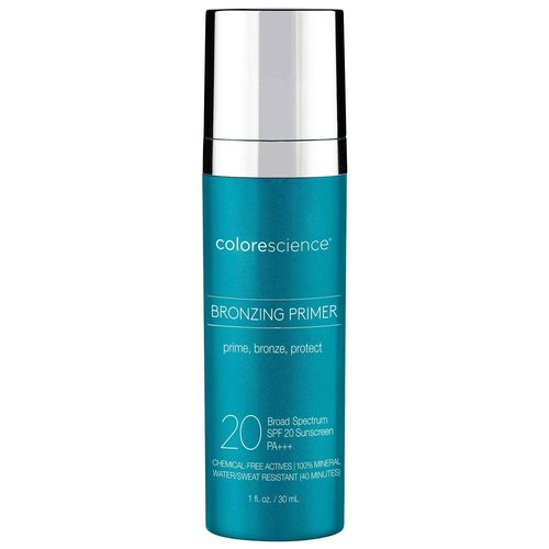 Colorescience Bronzing Primer SPF 20, Water Resistant Mineral Sunscreen, Broad Spectrum SPF 20 UVA/UVB Skin Protection, 1 Fl Oz (Pack of 1)