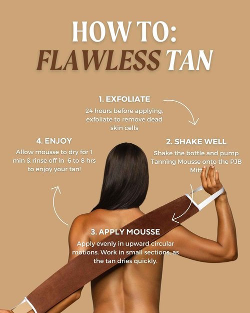 Peta Jane Bronzing Mitt and Medium Tanning Mousse - Made in the USA - Sunless Tanner for a Natural Glow