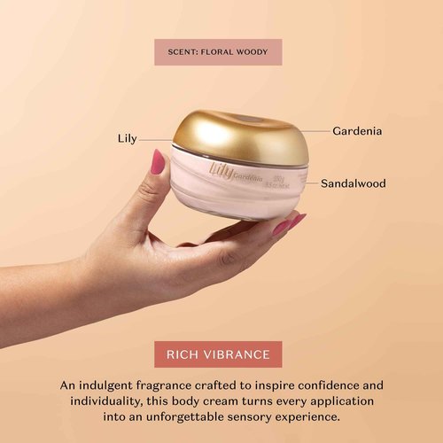 O Boticário Lily Gardenia Satin Body Cream, Intense Hydration and Sophisticated Perfume, 8.8 Ounce (250g)