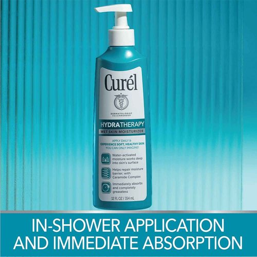 Curel Hydra Therapy 12 Ounce Wet Skin Moisturizer Pump (354ml) (3 Pack)