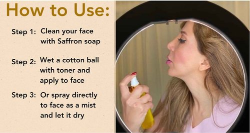 SaffroseLA Beauty Gift Set 3pc inc Glycerin Facial Cleansing Soap, Saffron & Rose Facial Scrub, Saffron & Rose Facial Mist Spray Toner
