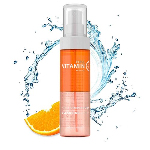 Noche Y Dia Cleanser and Moisturizing Vit C Bundle - Vitamin C Cleansing Water & Vitamin C Face Cream