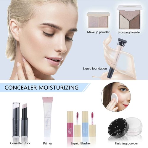 Makeup Kits For Girls Teens, Makeup Gift Set For Women with Eyeshadow Palettes, Brushes, Lip Gloss, Travel Make up Starter Kit For Beginners (C0912)