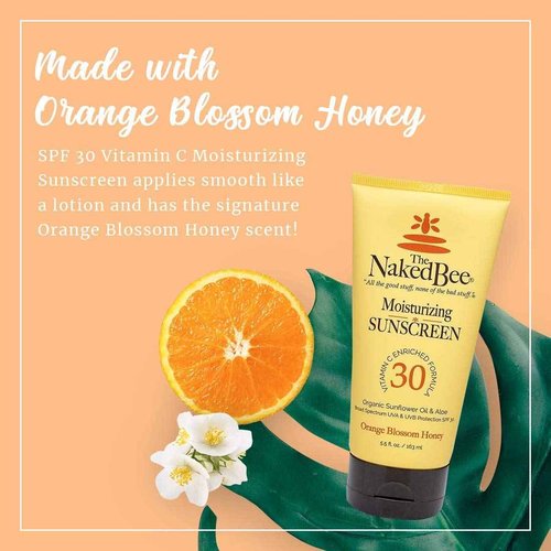The Naked Bee Vitamin C Face & Body Moisturizing Sunscreen SPF 30 + 2.5oz Vitamin C Facial Moisturizer SPF 30 Orange Blossom + Orange Blossom Honey Everyday Facial Care