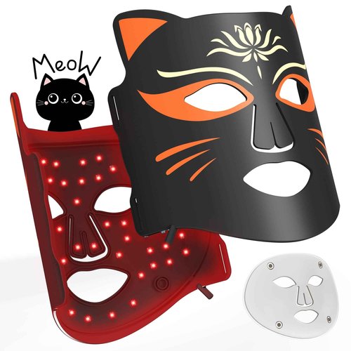 Possday Red Light Therapy for Face with Ice Compress, 7 Colours + Infrared Red Light Therapy Mask for Wrinkles, Acne, Skin Rejuvenation, Rechargeable Led Face Mask Light Therapy at Home and Travel