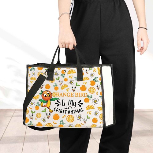JNIAP Sunshine Bird Cosmetic Makeup Bag Bird Lover Gifts Sunshine Bird Zipper Pouch Sunshine Bird Merchandise (Orang tote)