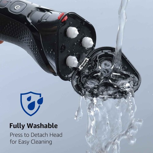 rategist Cordless Electric Razor for Men: 3-in-1 Shaver for Beard/Nose/Sideburns - IPX7 Waterproof Travel Kit