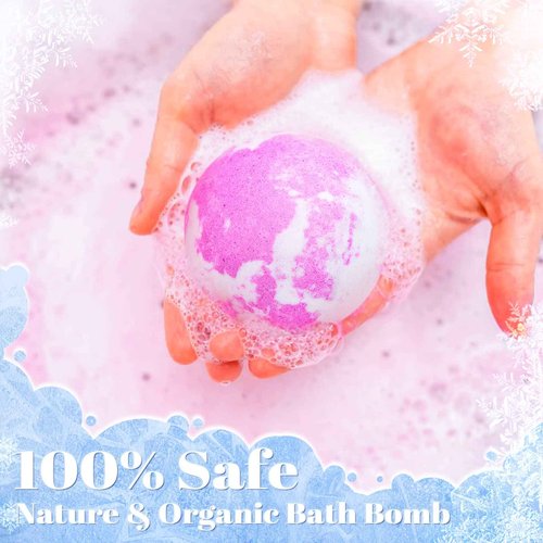 Toylink Kids Bath Bombs for Girls with Surprise Toys Inside, 8 Pack Natural Bath Bombs Handmade Spa Bath Fizzies with Jewelry Set Birthday Christmas Gift