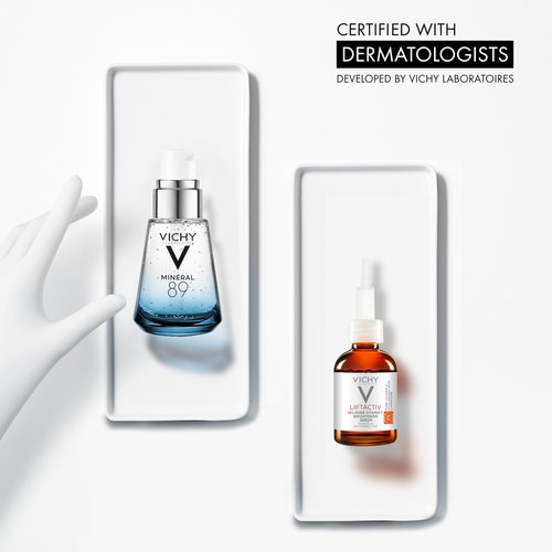 Vichy Bestsellers Duo, Skin Care Set, 16% Pure Vitamin C Serum & Mineral 89 Booster Hyaluronic Acid Serum, Facial Skin Care Kit for Brightening, Hydrating & Firming