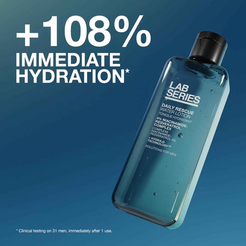 Lab Series Daily Rescue Water Lotion Toner - Moisturizing Essence Skin Care for Men - Hydrating Face Toner with Niacinamide, 6.7 Fl Oz