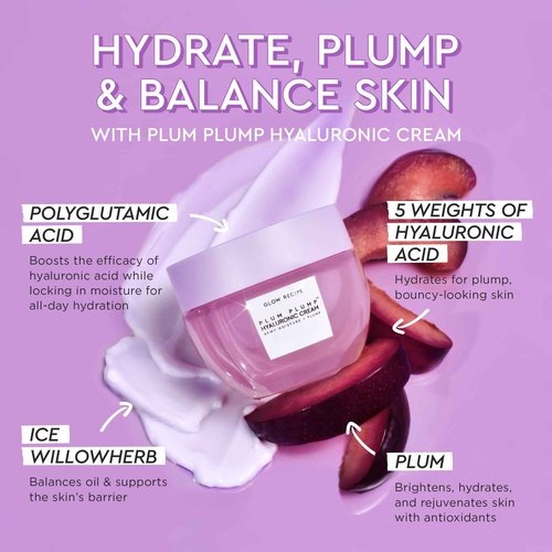 Glow Recipe Glow Reciple Mini Watermelon Glow PHA + BHA Facial Toner & Pore Minimizer with Hyaluronic Acid (40 ml) + Plum Plump Hyaluronic Acid Moisturizer Face Cream for Dry Skin (50 ml)