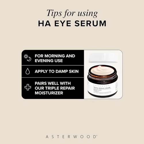 Asterwood Triple Repair Serum (8 oz) + Hyaluronic Acid Eye Serum